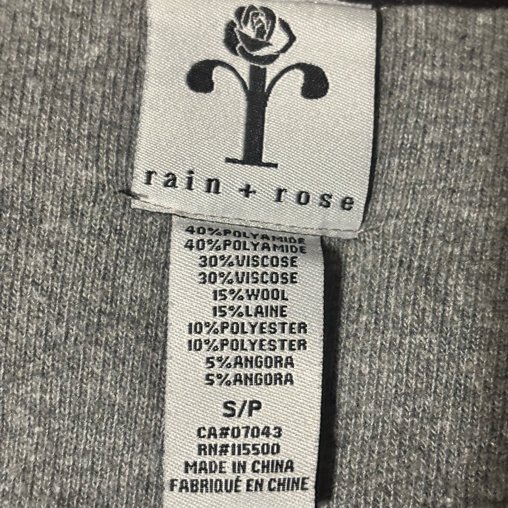 🛍Women's Black and Gray Open Front Sweater rain&rose small
#business casual - Picture 8 of 9